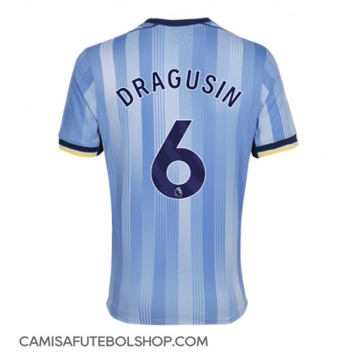 Camisa de time de futebol Tottenham Hotspur Radu Dragusin #6 Replicas 2º Equipamento 2024-25 Manga Curta